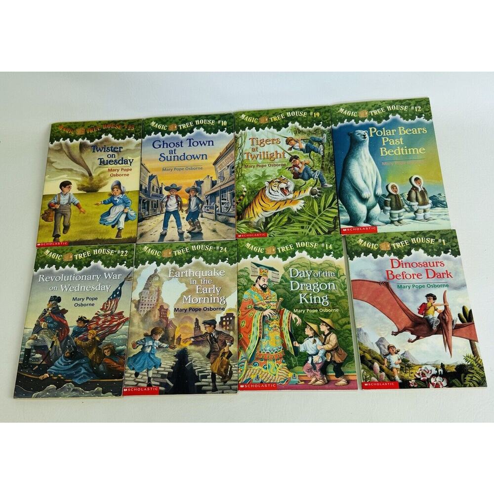 Magic Tree House Paperback Book Lot Of 8‎ Childrens Kids Mary Pope Osborne